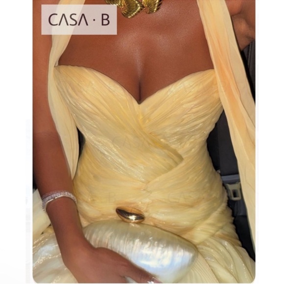 NEW+FREE SHIPPING💫CASA B|The Mirage Wet Look Sheer Maxi Evening dress - Picture 3 of 6